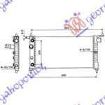 RADIATOR 1.4-1.6 -AC (53x28.5x26) AUTO (DIAGONAL) - OPEL OPEL TIGRA 95-04 pentru OPEL, OPEL TIGRA 95-04