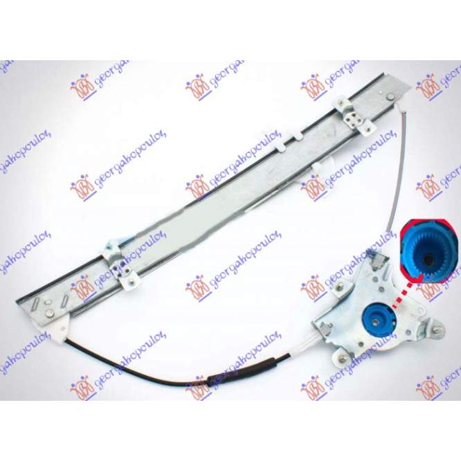 FRONT WIND.REG.W/OUT MOTOR (O) - DAEWOO - CHEVROLET DAEWOO LANOS SDN 97-08 pentru DAEWOO - CHEVROLET, DAEWOO LANOS SDN 97-08
