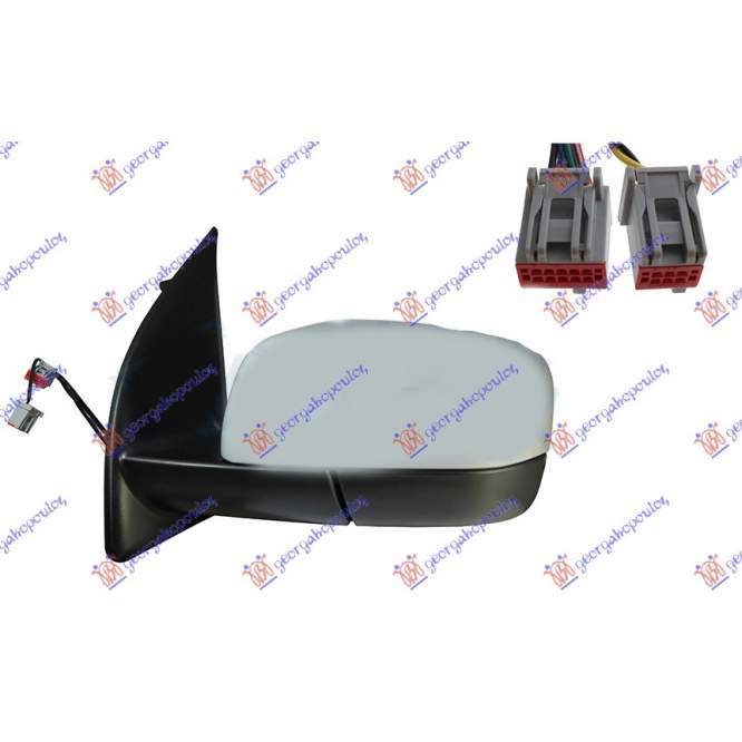 DOOR MIRROR ELECT. HEATED PRIMED W/SENSOR (8 PIN) (A QUALITY) 11-  (CONVEX GLASS) - LAND ROVER LAND ROVER FREELANDER 07-14 pentru ROVER-LAND ROVER, LAND ROVER FREELANDER 07-14