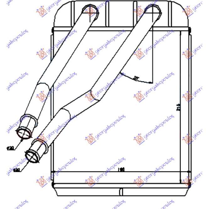HEATER RADIATOR (215x200x26) - AUDI AUDI Q7 06-09 pentru AUDI, AUDI Q7 06-09