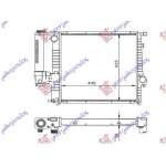 RADIATOR ALL MODEL PETROL MANUAL +AC (440x440x32) (BRAZED) - BMW BMW SERIES 3 (E36) COUPE/CABRIO 90-98 pentru BMW, BMW SERIES 3 (E36) COUPE/CABRIO 90-98