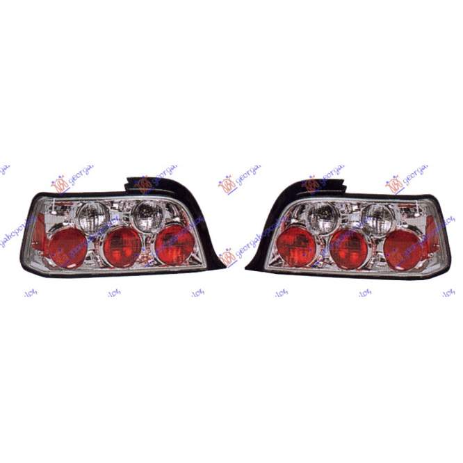 TAIL LAMP SET (LEXUS) (CHROME) - BMW BMW SERIES 3 (E36) COUPE/CABRIO 90-98 pentru BMW, BMW SERIES 3 (E36) COUPE/CABRIO 90-98