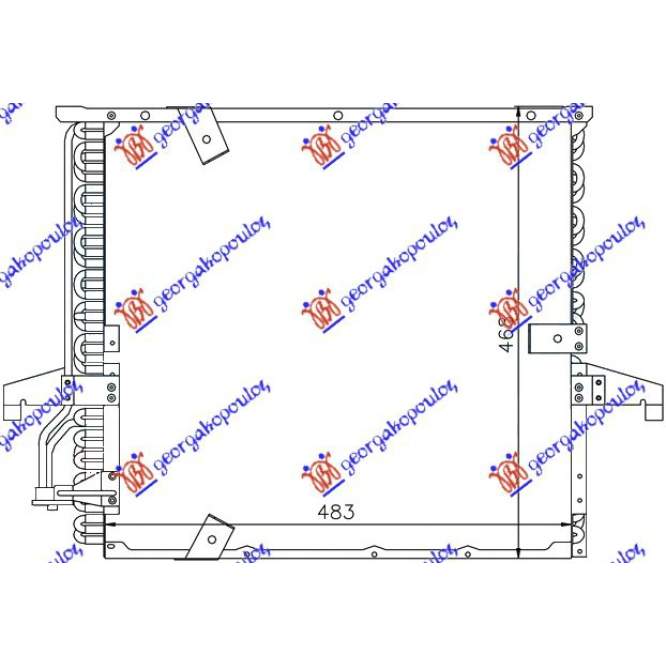 CONDENS A/C PETROL 2.5TD (470x432x25) - BMW BMW SERIES 3 (E36) COMPACT 94-98 pentru BMW, BMW SERIES 3 (E36) COMPACT 94-98