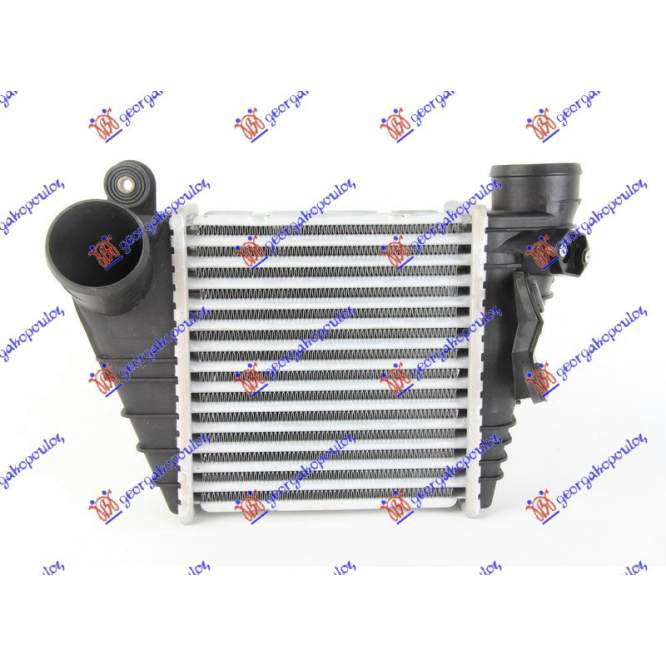 RADIATOR INTERCOOLER PETROL-DIESEL(183x195x85)18mm - VW VW GOLF IV 98-04 pentru VW, VW GOLF IV 98-04, PEUGEOT, PEUGEOT EXPERT 07-16, Partea frontala, Radiator Intercooler