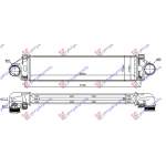 RADIATOR INTERCOOLER 3.0(T6) PETROL - 2.0D- 2.4 D4-D5 DIESEL (660x145x64) - VOLVO VOLVO XC70 13- pentru VOLVO, VOLVO XC70 13-, PEUGEOT, PEUGEOT EXPERT 07-16, Partea frontala, Radiator Intercooler