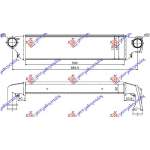 RADIATOR INTERCOOLER 2.0TD (54x129x50) (50-50) - BMW BMW SERIES 3 (E46) SDN 99-02 pentru BMW, BMW SERIES 3 (E46) SDN 99-02, PEUGEOT, PEUGEOT EXPERT 07-16, Partea frontala, Radiator Intercooler