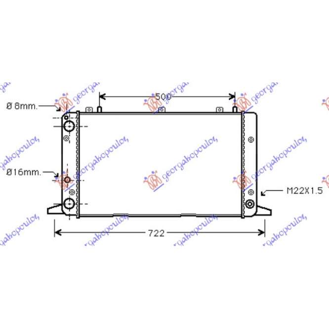 RADIATOR 1.6-1.8-1.9-2.0 (590x320) - AUDI AUDI 80 86-91 pentru AUDI, AUDI 80 86-91
