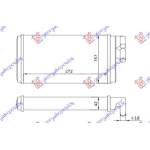 HEATER RADIATOR (275x158) (17mm PIPES) - AUDI AUDI 100 82-90 pentru AUDI, AUDI 100 82-90