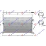 CONDENSER 2002- ALL MODELS (630x360x17) - FORD FORD MONDEO 00-07 pentru FORD, FORD MONDEO 00-07