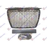 GRILLE (RS LOOK) BLACK POLISHED (W/REMOVABLE LICENCE PLATE) - AUDI AUDI A3 03-08 pentru AUDI, AUDI A3 03-08