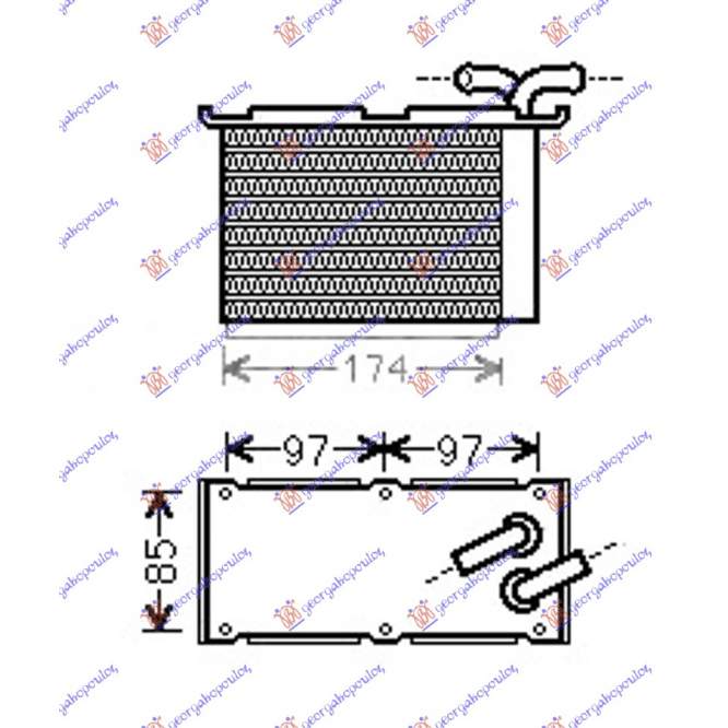 ADDITIONAL INTERCOOLER 1.2 TSi PETROL (120x200x60)                                                                       - VW VW CADDY 04-10 pentru VW, VW CADDY 04-10, PEUGEOT, PEUGEOT EXPERT 07-16, Partea frontala, Radiator Intercooler