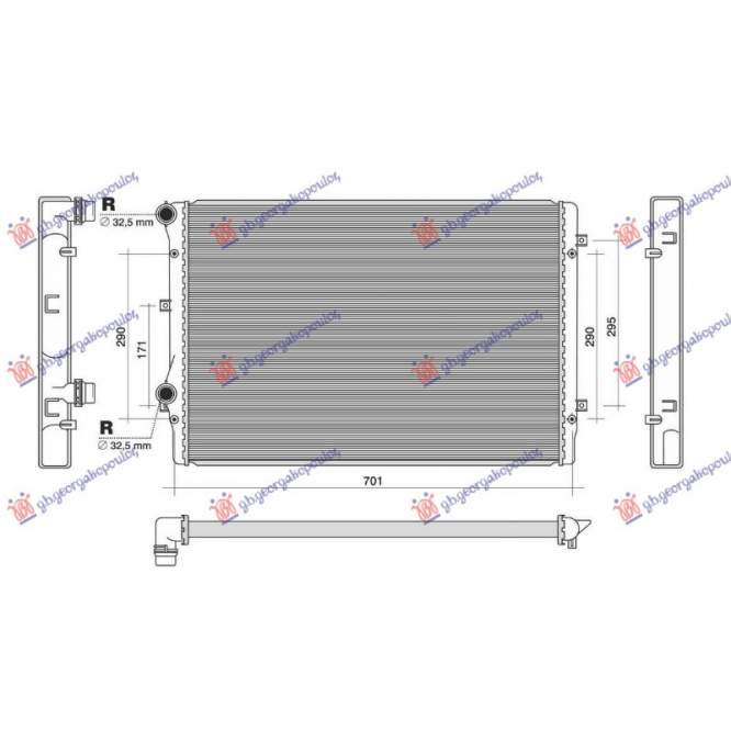 RADIATOR 1.8-2.0 TFSi PETROL (650x450x32)(KOYO) - VW VW CROSS TOURAN 07-10 pentru VW, VW CROSS TOURAN 07-10