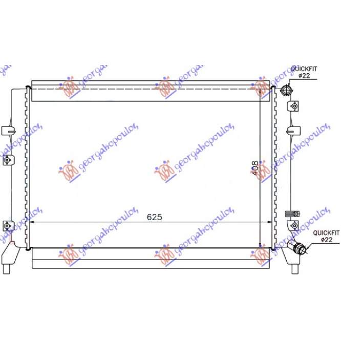 RADIATOR ADITIONAL 1.4 TSi BNZ. (625x400) - AUDI A3 03-08 pentru AUDI, AUDI A3 03-08