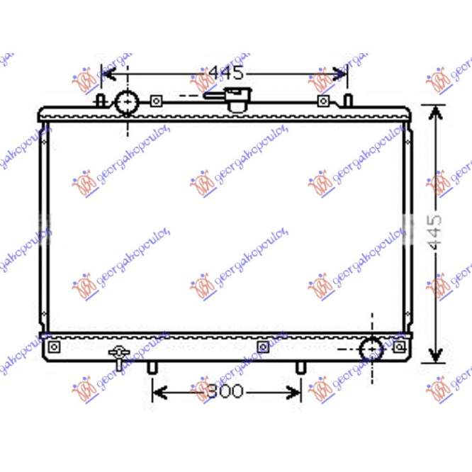 RADIATOR 2.5 T.D DIESEL +/- AC (375x603x27) (KOYO) - MITSUBISHI MITSUBISHI PAJERO 92-95 pentru MITSUBISHI, MITSUBISHI PAJERO 92-95