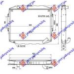 RADIATOR2.5TDi MANUAL/AUTOMATIC +/- A/C (45x59.8x5.3)COPPER - MITSUBISHI MITSUBISHI PAJERO 92-95 pentru MITSUBISHI, MITSUBISHI PAJERO 92-95