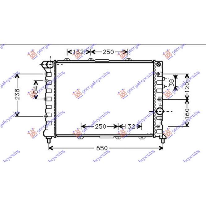 RADIATOR 1.9-2.4 DIESEL (580x395x24) (VALEO) - ALFA ROMEO ALFA ROMEO 156 03-05 pentru ALFA ROMEO, ALFA ROMEO 156 03-05