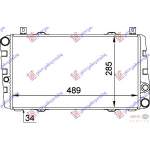RADIATOR 1.3 PETROL + A/C (490x285) - SKODA SKODA FELICIA 98-01 pentru SKODA, SKODA FELICIA 98-01