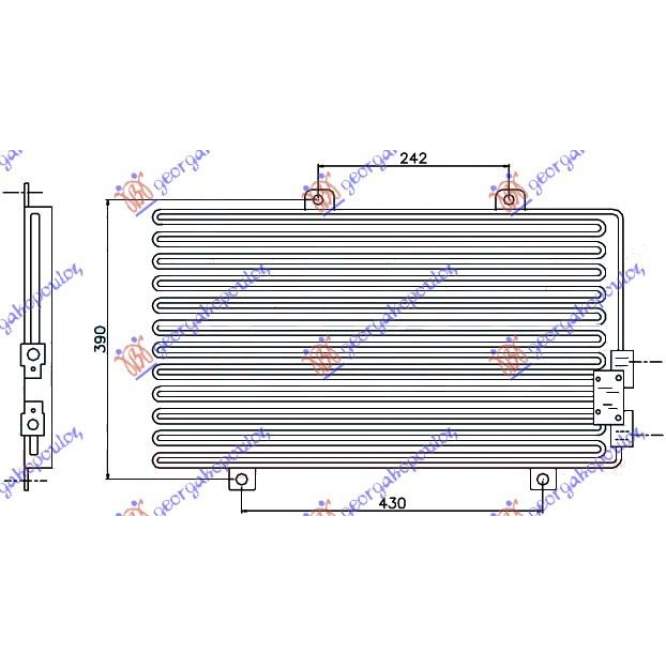 CONDENSER PETROL-DIESEL 1995- (545x345) - ALFA ROMEO ALFA ROMEO 155 92-97 pentru ALFA ROMEO, ALFA ROMEO 155 92-97