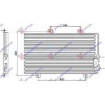 CONDENSER PETROL-DIESEL 1995- (545x345) - ALFA ROMEO ALFA ROMEO 145 94-99 pentru ALFA ROMEO, ALFA ROMEO 145 94-99
