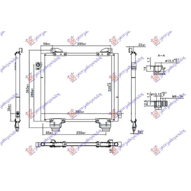 CONDENSER 1.1i16V (355x330x16) - SUZUKI SUZUKI ALTO 99-07 pentru SUZUKI, SUZUKI ALTO 99-07