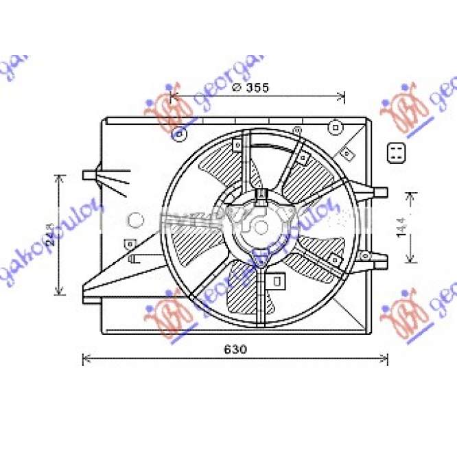  ELECTROVENTILATOR  ASSY  1.8-2.0  DIESEL  pentru MAZDA, MAZDA MIATA MX5 05-09