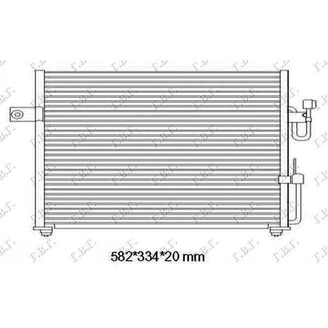 RADIATOR AC BENZINA (50,8x33) - HYUNDAI ACCENT L/B 97-99 pentru HYUNDAI, HYUNDAI ACCENT L/B 97-99