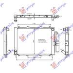  RADIATOR  &  RADIATOR  AC  (FIXAT)(51x38x3,8)  pentru NISSAN, NISSAN KUBISTAR 03-09