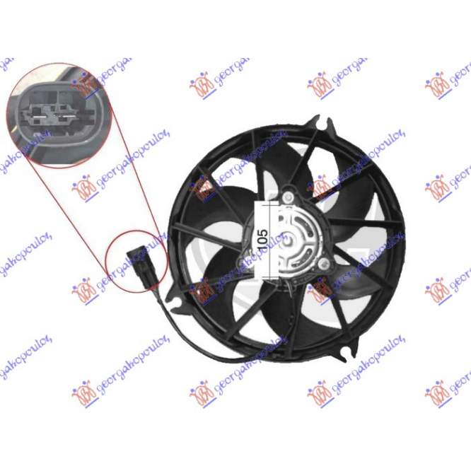 ELECTROVENTILATOR  ASSY  2.0  DIESEL  (340mm)  (2  pini)  pentru FIAT, FIAT ULYSSE 02-11