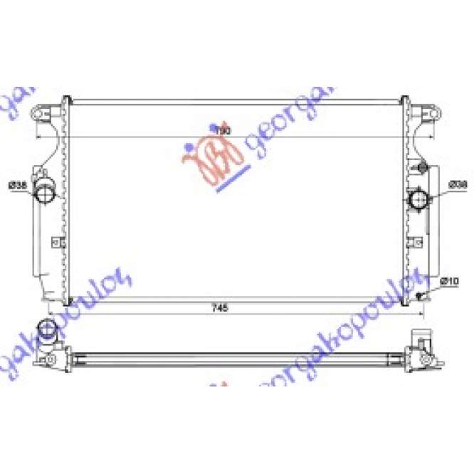  RADIATOR  2.0-2.2  D4D  DSL  MANUAL  (665x380x26)  (KOYO)  pentru TOYOTA, TOYOTA AVENSIS (T27) 12-15