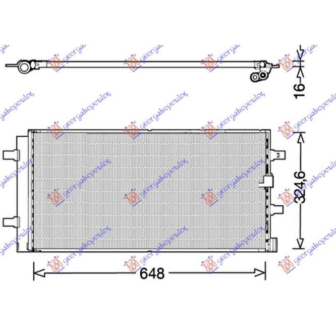 RADIATOR AC BENZINA  - DIESEL (630x340x16) pentru AUDI, AUDI A4 11-15