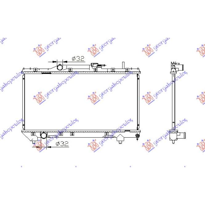 RADIATOR 1,6-1,8CC 16V (32,5x66) - TOYOTA CARINA E/CORONA 91-95 pentru TOYOTA, TOYOTA CARINA E/CORONA 91-95