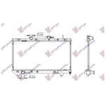 RADIATOR 1,6-1,8CC 16V (32,5x66) (KOYO) - F2 pentru TOYOTA, TOYOTA CARINA E/CORONA 91-95