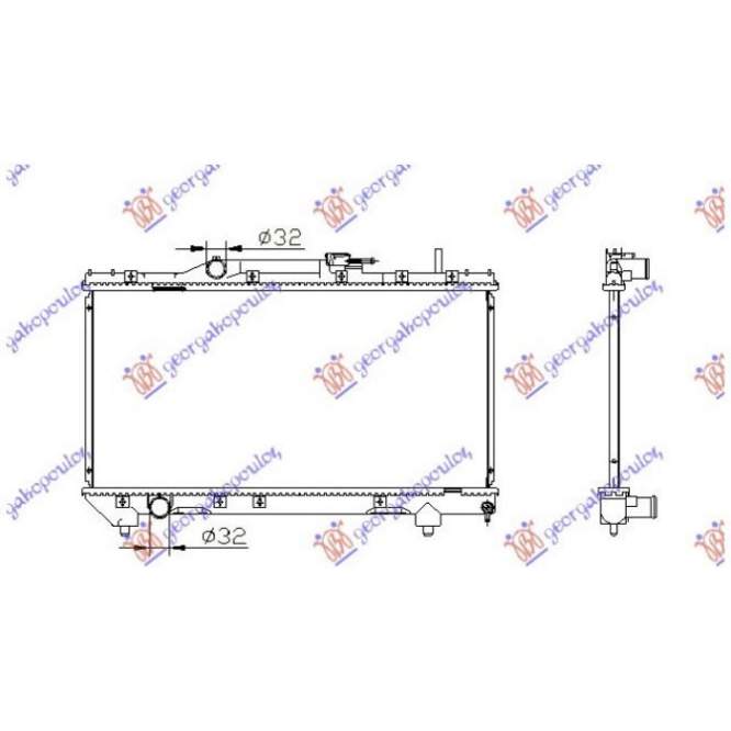RADIATOR 1,6-1,8CC 16V (32,5x66) (KOYO) - F2 pentru TOYOTA, TOYOTA CARINA E/CORONA 91-95