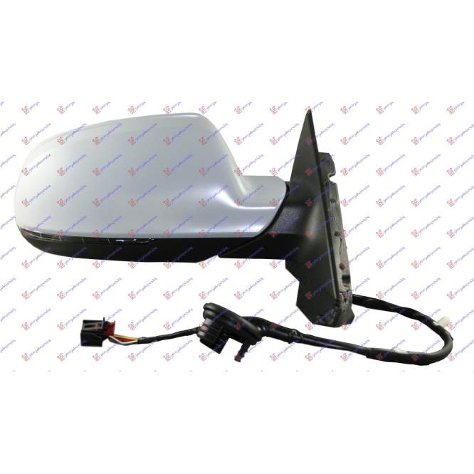 OGLINDA ELECTRICA INCALZITA GRUNDUITA (CU LAMPA PICIOR) 3 USI 10-(8PI) DR. pentru AUDI, AUDI A3 08-12