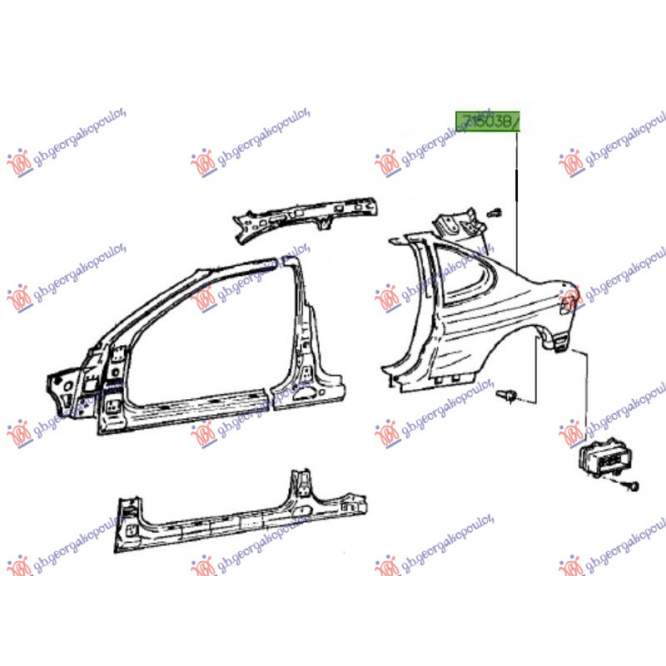ARIPA SPATE (OE)(STG.) - HYUNDAI COUPE 99-01 pentru HYUNDAI, HYUNDAI COUPE 99-01
