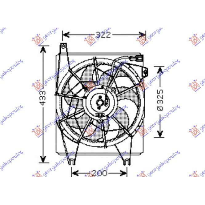 VENTILATOR AC COMPLET BENZINA - HYUNDAI COUPE 97-99 pentru HYUNDAI, HYUNDAI COUPE 97-99