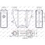 INTERCOOLER 2.2 CTDI (104x202x62) - HONDA CIVIC H/B-L/B 06-12 pentru HONDA, HONDA CIVIC H/B-L/B 06-12, PEUGEOT, PEUGEOT EXPERT 07-16, Partea frontala, Radiator Intercooler