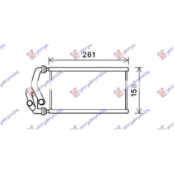 RADIATOR INCALZIRE HABITACLU  (BR) (130x250x26) pentru HONDA, HONDA CIVIC SEDAN 06-11