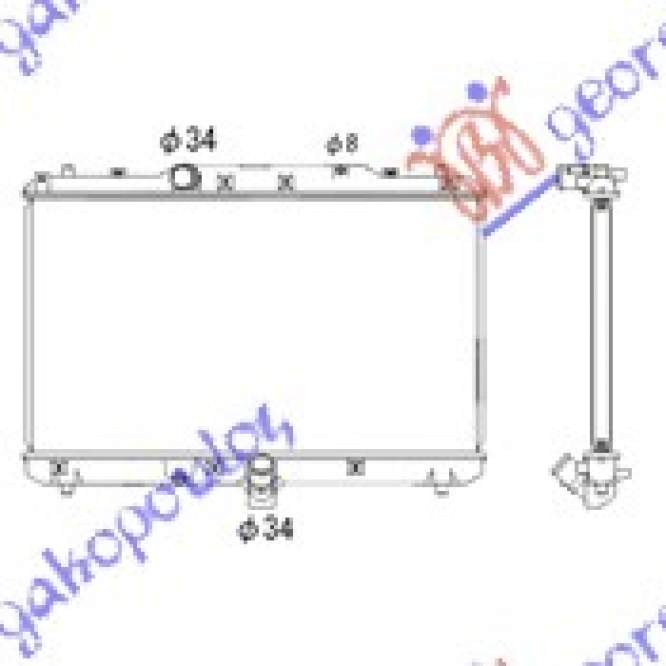 RADIATOR 1.9 JTD-DDiS (375x650) (KOYO) - F2 pentru SUZUKI, SUZUKI SX4 07-13