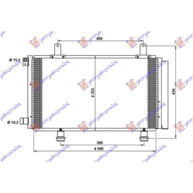  RADIATOR  AC  BENZINA-DIESEL  (590x340x16)  (KOYO)  pentru SUZUKI, SUZUKI SX4 07-13