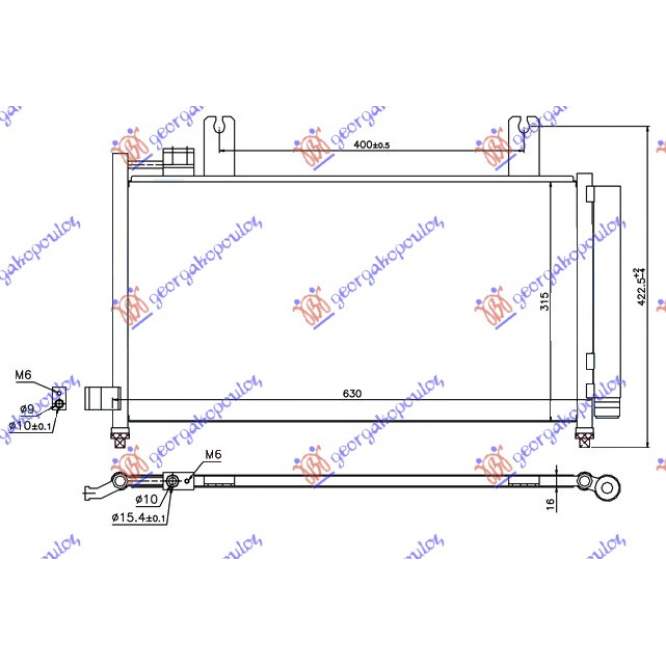 RADIATOR 1,4-1,6CC (46x38) - SUZUKI SX4 07-13 pentru SUZUKI, SUZUKI SX4 07-13