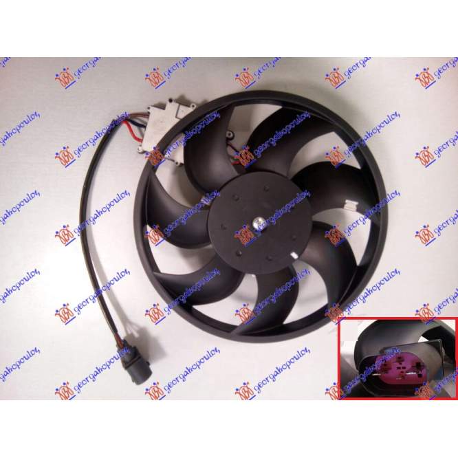 ELECTROVENTILATOR ( MOTOR VENTILATOR) BENZINA -DIESEL (300mm) (300W) - AUDI Q7 06-09 pentru AUDI, AUDI Q7 06-09