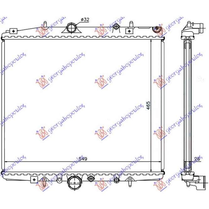  RADIATOR  2,0i-16V-2,0-2,2  JTD  (46,5x56,3      pentru FIAT, FIAT ULYSSE 02-11