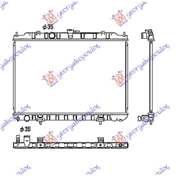 RAD. INTER. 2,4 T.D. (40x12,7x7,6) - NISSAN X-TRAIL 01-14 pentru NISSAN, NISSAN X-TRAIL 01-14