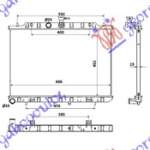 RADIATOR 2.0 T.D 07- (45x69) (KOYO) pentru NISSAN, NISSAN X-TRAIL 01-14