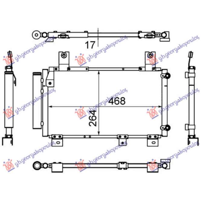 RADIATOR 1,0-1,3CC(33x34) - DAIHATSU SIRION 99-05 pentru DAIHATSU, DAIHATSU SIRION 99-05