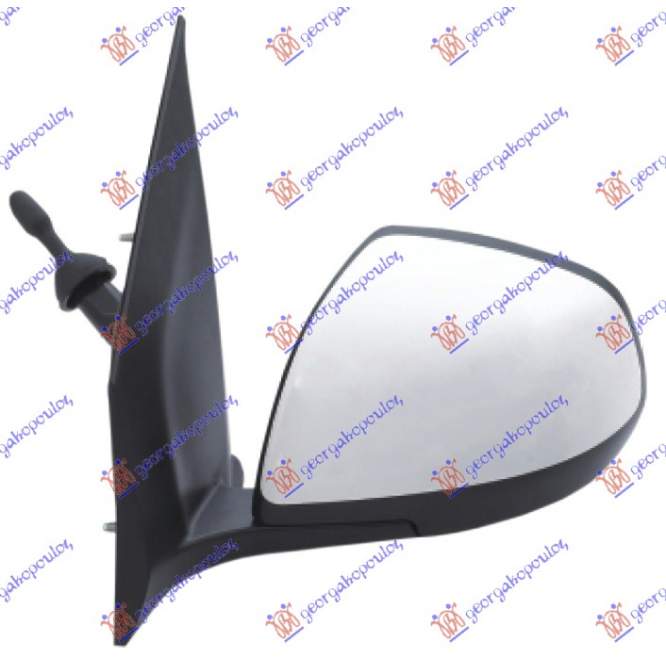 DOOR MIRROR CABLE PRIMED (A QUALITY)  (CONVEX GLASS) - SUZUKI SUZUKI ALTO 08-14 pentru SUZUKI, SUZUKI ALTO 08-14