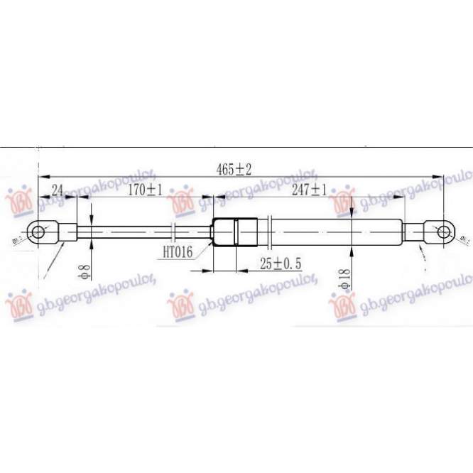AMORTIZOR HAION (465L-113N)   - SUZUKI JEEP (SJ410) SAMURAI 79-88 pentru SUZUKI, SUZUKI JEEP (SJ410) SAMURAI 79-88