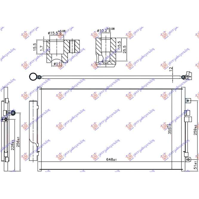 RADIATOR AC TOATE MODELELE DIESEL MANUAL (648x355x12) pentru ALFA ROMEO, ALFA ROMEO GIULIA 15-