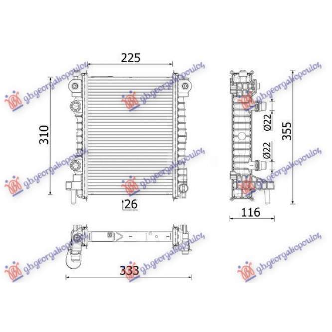 RADIATOR SUPLIMENTAR 2.0 BENZINA (LEFT) (249x166) pentru ALFA ROMEO, ALFA ROMEO STELVIO 16-